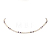 Natural Mixed Stone Faceted Round Beaded Necklaces NJEW-JN06430-4