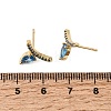 Brass Micro Pave Cubic Zirconia Stud Earrings EJEW-G471-14G-7
