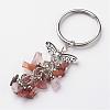 Natural Mixed Stone Keychain KEYC-JKC00106-2