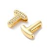 Rack Plating Brass Micro Pave Cubic Zirconia Slide Charms KK-C084-34G-T-2