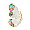 304 Stainless Steel Enamel Big Pendants STAS-OY003-32G-3