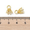 Flower Rack Plating Brass Filigree Bead Cap Bails KK-L102-27G-3