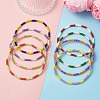 8Pcs Glass Seed Beads Stretch Bracelets for Men Women BJEW-MZ00276-2