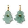 Natural Green Aventurine Pendants G-P628-04G-01-1