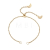 3Pcs 3 Styles 2.5MM Brass Cable Chain Slider Bracelet Makings AJEW-JB01520-2