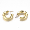 Brass Stud Earrings X-EJEW-F244-02G-2