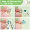 2 Pairs 925 Sterling Silver Stud Earring Settings STER-BC0002-89B-4