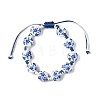 Handmade Printed Porcelain Braided Beaded Bracelets for Women BJEW-JB14196-3