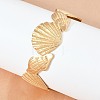 Ocean Theme 304 Stainless Steel Cuff Bangles for Women SA-Z002-03G-02-3