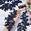 2Pairs Leaves Polyester Embroidery Ornaments Accessories DIY-GF0014-46D-3