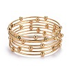 Fashion 201 Stainless Steel Bangle Sets BJEW-L664-023B-G-1-1