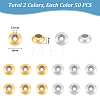 100Pcs 2 Colors Brass Spacer Beads FIND-UN0015-57-3