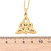 Trinity Knot 304 Stainless Steel Pendant Necklaces NJEW-H059-02G-5