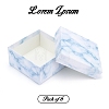 Marble Texture Pattern Paper Cardboard Jewelry Boxes CON-BC0001-18C-4