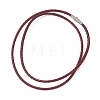 3MM Punk Rock Round Braided Leather Cord Necklaces NJEW-JN05861-01-6