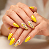 Bees Pattern Plastic Full Cover Press On False Nails MRMJ-CP0001-73-4
