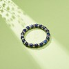 Natural Sodalite & Alloy Beaded Stretch Bracelet BJEW-JB08621-2