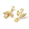 Brass Micro Pave Cubic Zirconia Pendants KK-A290-05G-01-2