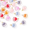 30Pcs 6 Colors Transparent Glass Pendants GLAA-CJ0002-17-3