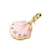 Brass Enamel European Dangle Charms KK-C119-05G-3