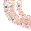 Electroplate Transparent Glass Beads Strands EGLA-K015-18B-3