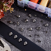 80Pcs Halloween Skull Zinc Alloy Collision Rivets TIBE-PH0002-54-4