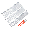 4Pcs 4 Style Stainless Steel Pet Combs AJEW-CA0001-60-1