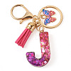 Alloy Resin Butterfly Keychains KEYC-TADJ0002-02G-J-2