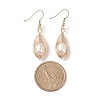Natural Pearl Teardrop Dangle Earrings EJEW-JE05091-02-3