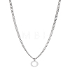 1Pc 304 Stainless Steel Letter Pendant Necklaces NJEW-LP0001-33O-P-1