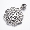 316 Surgical Stainless Steel Pendants STAS-G058-15-2