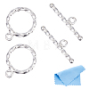 2Sets Sterling Silver Toggle Clasps STER-DC0001-77-1