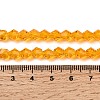 Orange Glass Bicone Beads Strands X-GLAA-S026-6mm-12-5