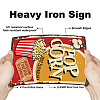 Vintage Metal Tin Sign AJEW-WH0189-148-3