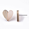 Transparent Resin & Wood Stud Earrings EJEW-N017-002A-D07-4