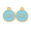 Alloy Enamel Pendants ENAM-S124-01B-16J-1