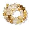 Natural Yellow Hematoid Quartz Beads Strands G-K365-D01-12mm-3