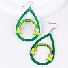 Saint Patrick's Day Acrylic Glitter Powder Dangle Earrings FS-WGA25D9-08-1