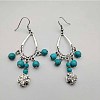 Bohemian Tassel Synthetic Turquoise & Alloy Dangle Earrings for Women RC4749-3-1