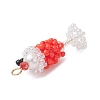 Glass Seed Beaded Pendants PALLOY-MZ01269-01-3