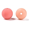 Rubberized Style Imitated Silicone Acrylic Beads MACR-T048-01B-17-2