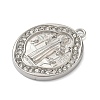 304 Stainless Steel & Rhinestone Pendants STAS-G371-09D-01P-2