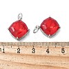 Brass Micro Pave Cubic Zirconia Pendants KK-F892-08P-3