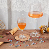20Pcs 20 Style Cowboy Theme Alloy Wine Glass Charms with Glass Beads AJEW-BC0003-77-6
