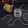3Pcs 3 Colors Adjustable Flexible Alloy Snake Choker Necklaces for Women Men NJEW-UN0001-94-2
