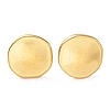 Ion Plating(IP) 304 Stainless Steel Flat Round Ear Studs for Women EJEW-P234-13G-1