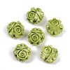 Synthetic Coral Dyed Carved Beads X1-SHEL-D001-01B-1