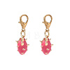Brass Enamel Pendant Decorations HJEW-YW00573-08-1