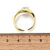 Square Brass Cat Eye Cuff Rings RJEW-G344-01G-6