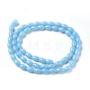 Opaque Solid Color Glass Beads Strands GLAA-E409-03-2